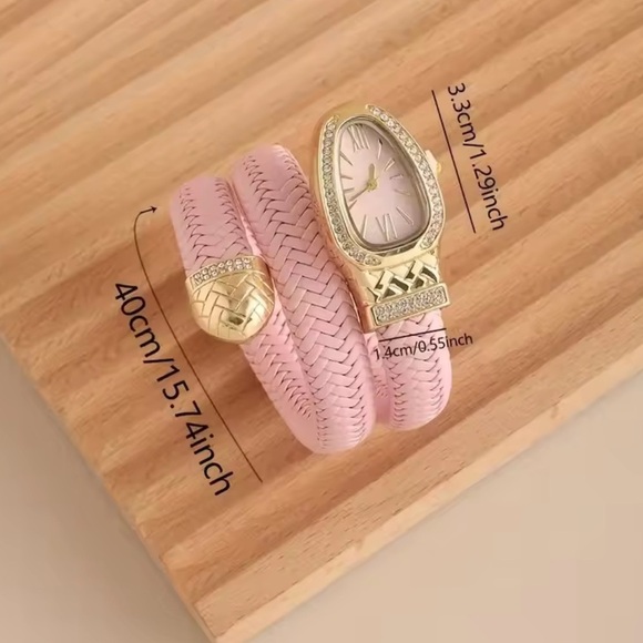 Serpenti Pink Gold Braided Snake Wrap Women's Watch - Picture 4 of 6